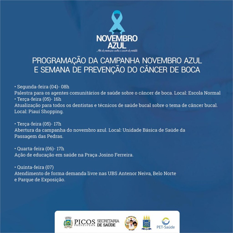 Novembro Azul.