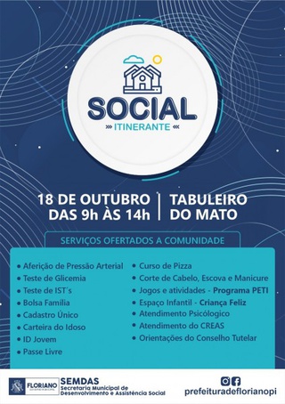 Social Itinerário acontecerá nesta sexta (18).
