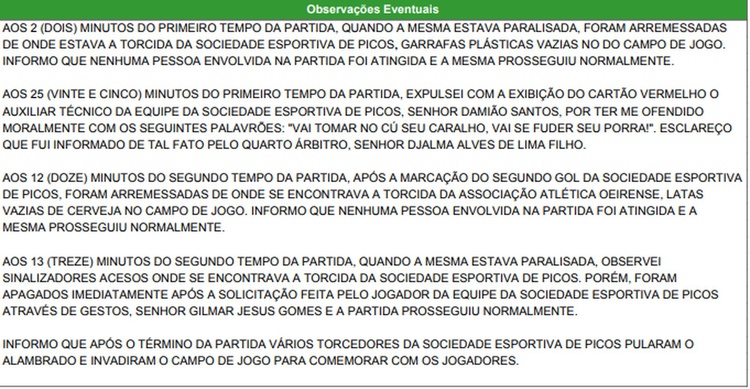 Súmula não relata incêndio causado por fogos de artifício.