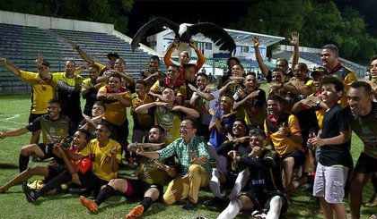 Timon comemora acesso à Série A do Campeonato Piauiense. (Foto: Pablo Silva/TV Clube)