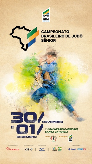 Campeonato Brasileiro de Judô Sênior acontecerá no próximo fim de semana.