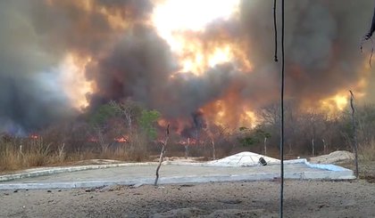 Incêndio (Foto: Corpo de Bombeiros/Divulgação)