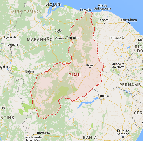 Mapa do Piauí.