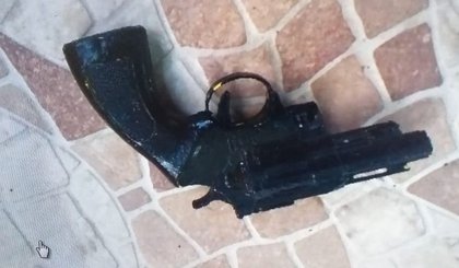 Arma de brinquedo foi usada durante assalto. (Foto: Divulgação/Polícia Militar) Arma de brinquedo foi usada durante assalto. (Foto: Divulgação/Polícia Militar)