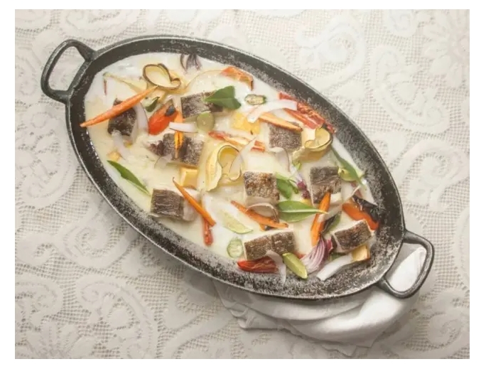 Bacalhau no leite de coco