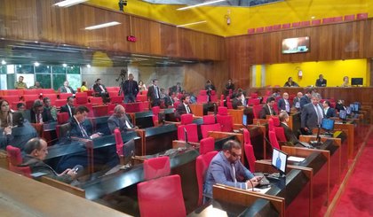 Reforma da Previdência foi aprovada com 24 votos a favor e quatro contra. (Foto: Rafaela Leal/G1)
