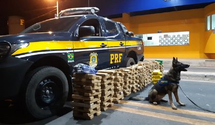 Ainda não se sabe qual seria o destino da carga (Foto: PRF) Ainda não se sabe qual seria o destino da carga (Foto: PRF)