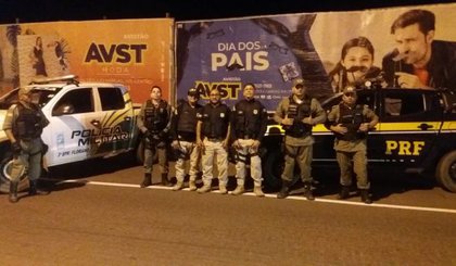 Policias Rodoviária Federal e Militar (Foto: Reprodução)