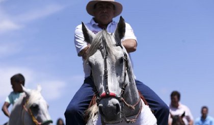 Vaqueiros na Esplanda dos Ministérios (Foto: Marcelo Camargo/Agência Brasil)