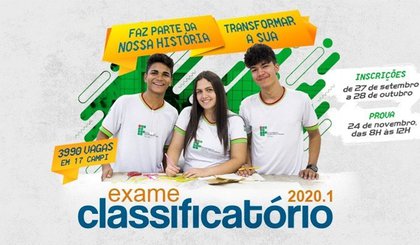 Exame Classificatório (Foto: Reprodução/IFPI) Exame Classificatório (Foto: Reprodução/IFPI)