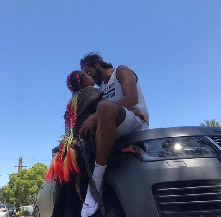 Laís Ribeiro e o noivo Joakim Noah