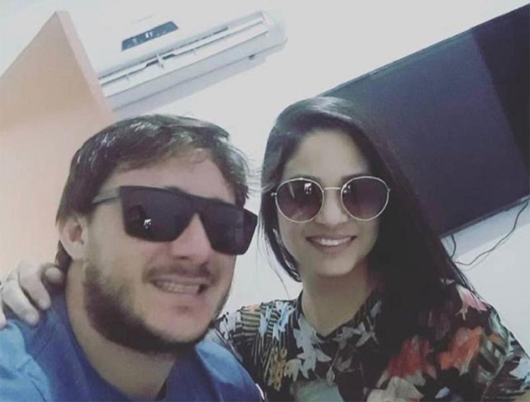 Pablo Henrique Campos Santos e a namorada Anuxa Alencar