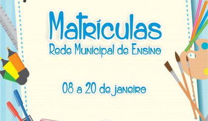 Matrículas das escolas da Rede Municipal de Picos estarão abertas de 8 a 20 de janeiro. (Foto: Prefeitura de Picos/Divulgação) Matrículas das escolas da Rede Municipal de Picos estarão abertas de 8 a 20 de janeiro. (Foto: Prefeitura de Picos/Divulgação)