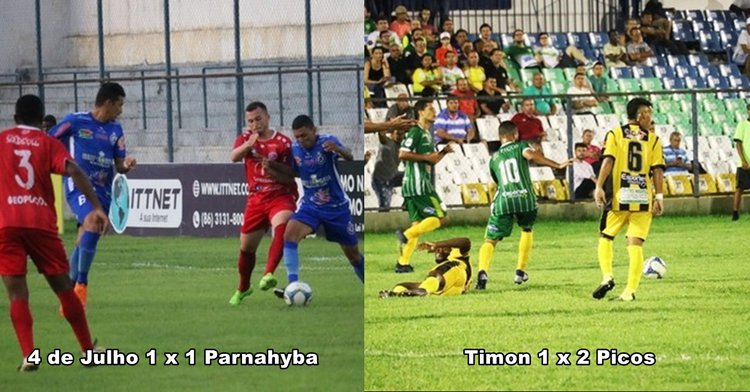 Resultados: 4 de Julho 1 x 1 Parnahyba; Timon 1 x 2 Picos