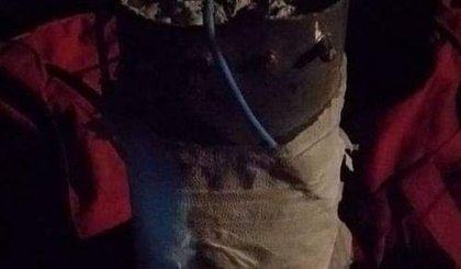 Artefato explosivo foi apreendido pela Polícia Militar. (Foto: Polícia Militar/Divulgação)
