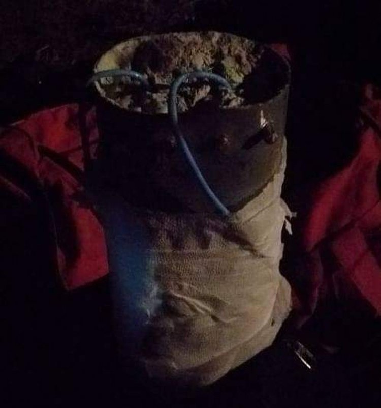 Artefato explosivo foi apreendido pela Polícia Militar.