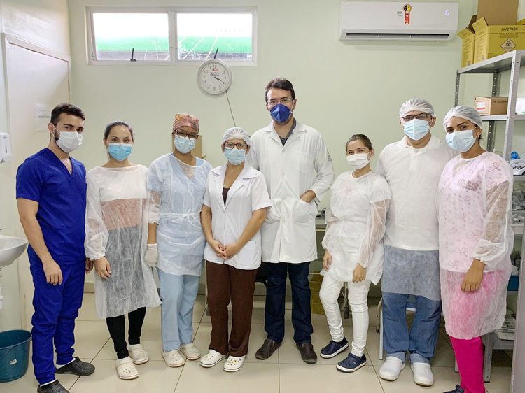 Equipe de profissionais do Hospital Regional Justino Luz.