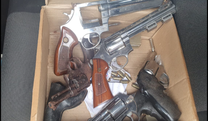 Seis armas foram apreendidas durante Operação Carga Muito Pesada. (Foto: Divulgação/Polícia Civil de Pernambuco)