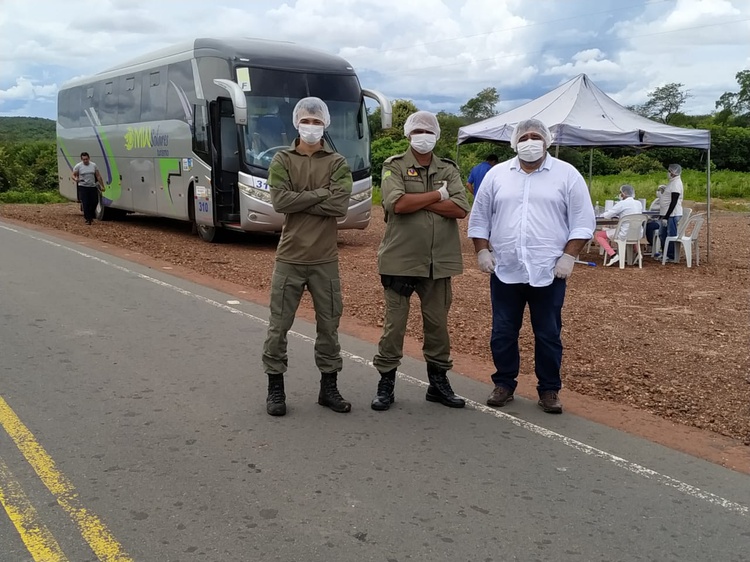 Barreira sanitária é montada nas divisas do Piauí por conta do Covid-19.