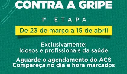 Vacinação contra a gripe começa nesta segunda-feira. (Foto: Prefeitura de Floriano/Divulgação) Vacinação contra a gripe começa nesta segunda-feira. (Foto: Prefeitura de Floriano/Divulgação)