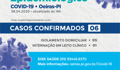 Boletim epidemiológico de Oeiras. (Foto: Prefeitura de Oeiras/Divulgação)