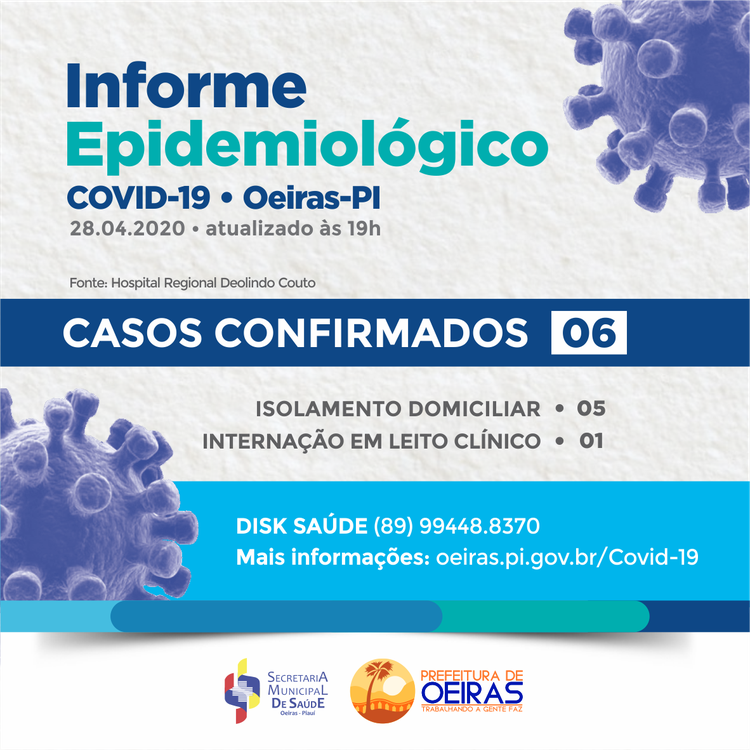 Boletim epidemiológico de Oeiras.
