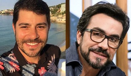 Evaristo Costa e padre Fábio de Melo. (Foto: Reprodução)