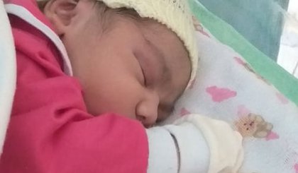 Kamily Sofia nasceu com 2,5 kg e 55 centímetros. (Foto: Arquivo Pessoal)