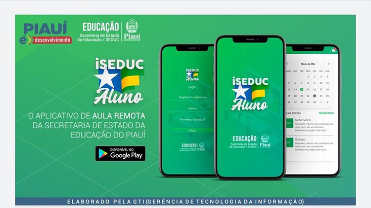 Aplicativo da Seduc.