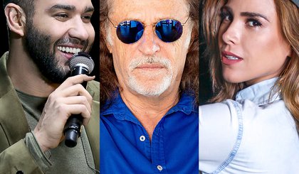 Gusttavo Lima, Wanessa e Alceu Valença. (Foto: Divulgação, Celso Tavares/G1)