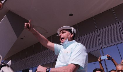 Jair Bolsonaro chegou ao Piauí na manhã desta quinta-feira. (Foto: Yala Sena)