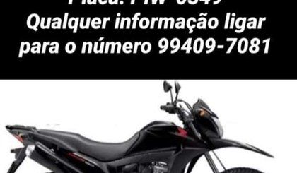 Moto roubada (Foto: Divulgação)