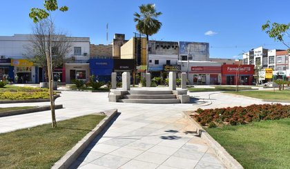 Praça Félix Pacheco, em Picos. (Foto: Prefeitura de Picos/Divulgação)