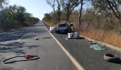Acidente na BR-230, em Oeiras. (Foto: PRF/Divulgação)