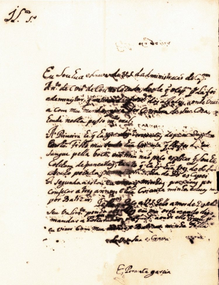 Texto original da Carta. Foto cedida pelo autor, Teresina, 2015.
