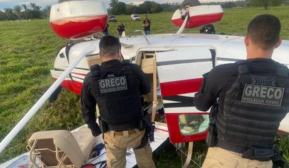 Polícia localiza avião roubado no Piauí. (Foto: SSP-PI)