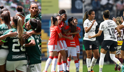 Palmeiras, Internacional e Corinthians disputarão a CONMEBOL Libertadores. (Foto: Fabio Menotti/Palmeiras e Staff Images/CBF)