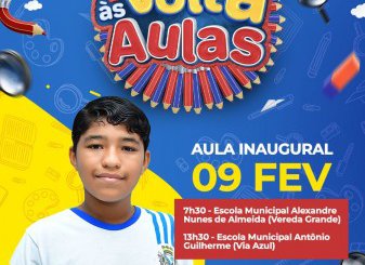 Aulas inaugurais nesta quinta-feira marcarão o início do ano letivo na rede municipal de ensino. (Foto: Divulgação)