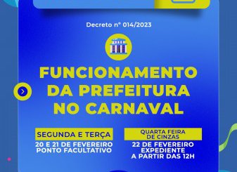 Prefeitura de Floriano concede ponto facultativo na segunda e terça de carnaval. (Foto: Divulgação)