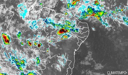 Previsão do tempo alerta para temporais em todo Piauí. (Foto: Reprodução/Clima Tempo)