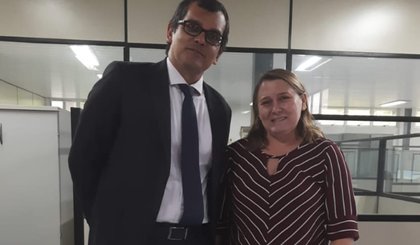 Procurador José Carlos Bastos e servidora Rosalina Mourão. (Foto: Reprodução)