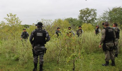 A 12ª DRPC esteve presente no local auxiliando no processo de incineração do material encontrado. (Foto: PM-PI)