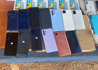 Celulares apreendidos pela PRF.
