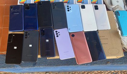 Celulares apreendidos pela PRF. (Foto: PRF)