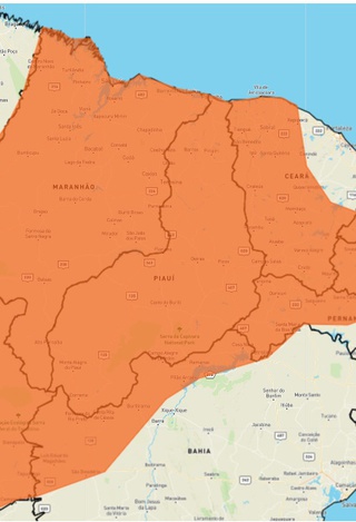 Inmet emite novo alerta de chuvas intensas para todos os municípios do Piauí.