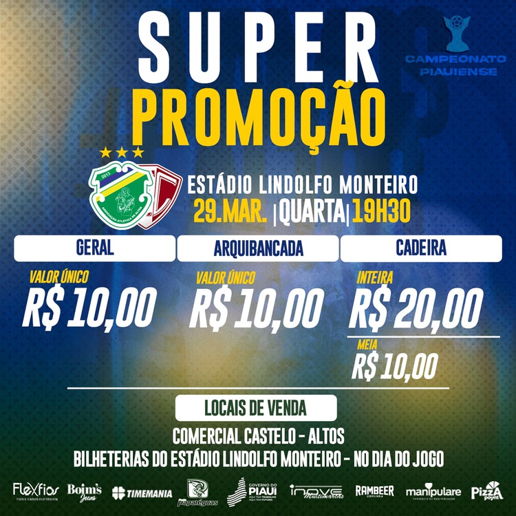 Venda de ingressos, semifinal Campeonato Piauiense 2023.
