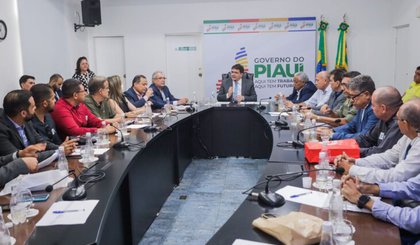 Encontro de dirigentes com governador do Piauí. (Foto: Gabriel Paulino)