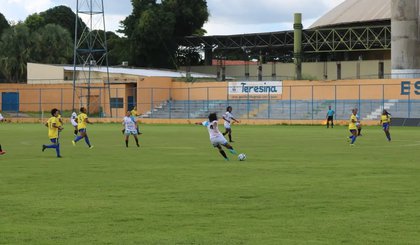 Tiradentes-PI x Polivalente-TO - Série A3 do Brasileiro Feminino. (Foto: Reprodução/ge Piauí/ Pablo Cavalcante)