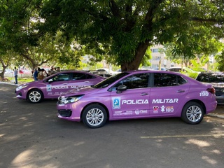 Viaturas Lilás para a Patrulha Maria da Penha.