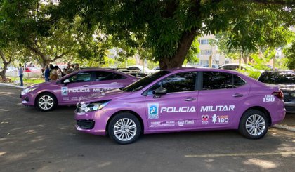 Viaturas Lilás para a Patrulha Maria da Penha. (Foto: Divulgação)